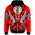 Vanuatu Zip Hoodie Tribal Sun Tattoo Red Color Unisex Red - Polynesian Pride