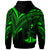 Vanuatu Zip Hoodie Green Color Cross Style - Polynesian Pride