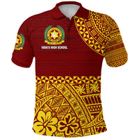 Custom Tonga Vavau High School Polo Shirt Kupesi Vibes Maroon LT8 - Polynesian Pride