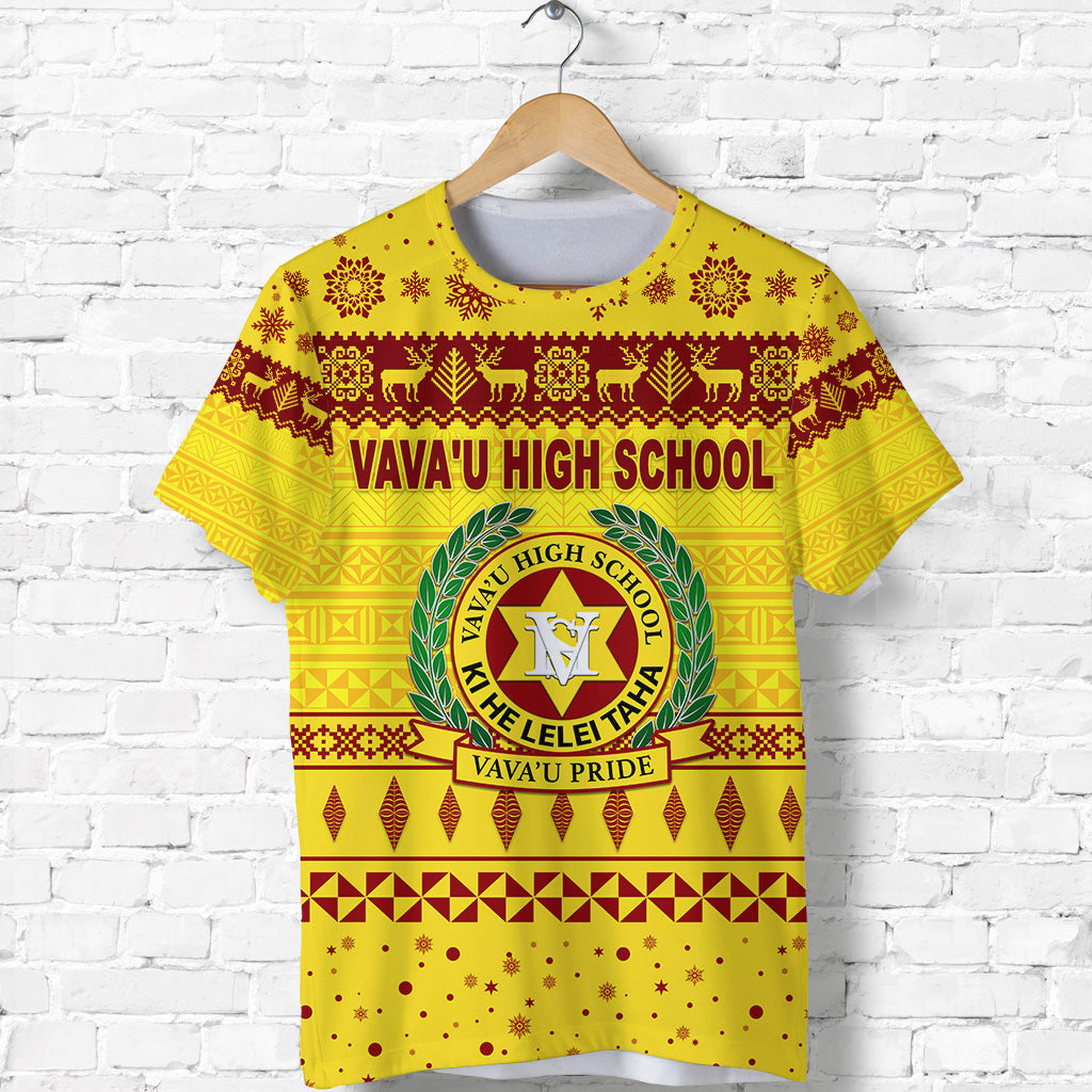 Vavau High School Christmas T Shirt Simple Style Gold LT8 - Polynesian Pride