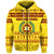 Vavau High School Christmas Zip Hoodie Simple Style Gold LT8 - Polynesian Pride