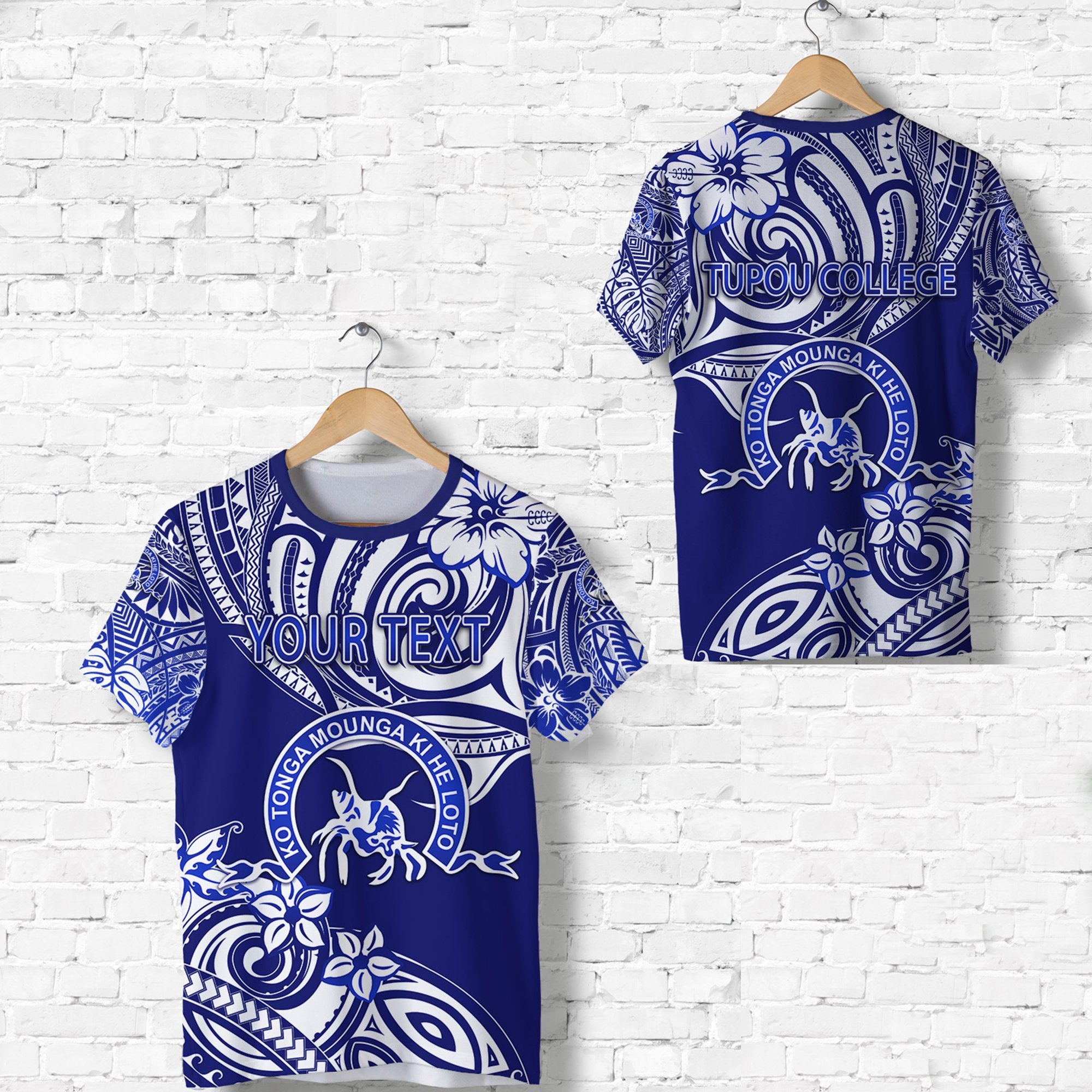 Custom Kolisi Ko Tupou College Tonga T Shirt Unique Vibes Blue Unisex Red - Polynesian Pride