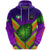 Custom Fiji Vuci Rugby Club Zip Hoodie Creative Style Purple, Custom Text and Number LT8 - Polynesian Pride