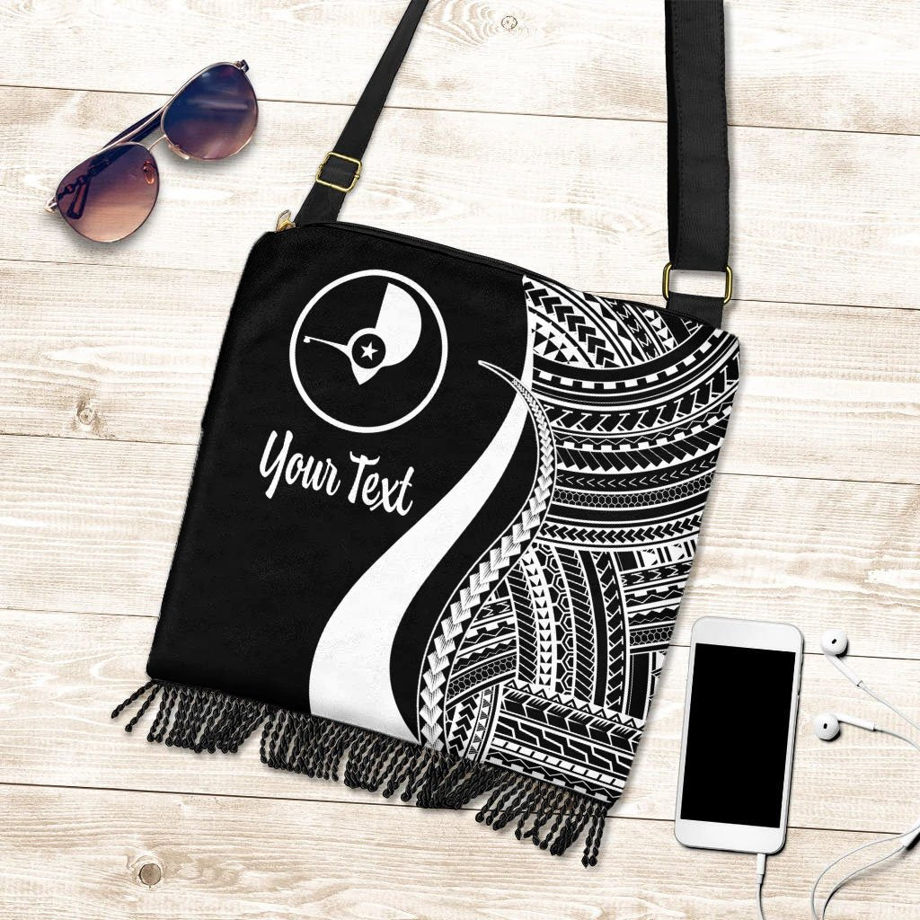 Yap Custom Personalised Boho Handbag - White Polynesian Tentacle Tribal Pattern Boho Handbag One Size White - Polynesian Pride