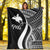 Papua New Guinea Premium Blanket - White Polynesian Tentacle Tribal Pattern - Polynesian Pride