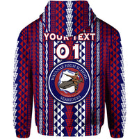 Custom Hawaii Waianae High School Zip Hoodie Seariders Simple Style LT8 Pullover Hoodie Blue - Polynesian Pride