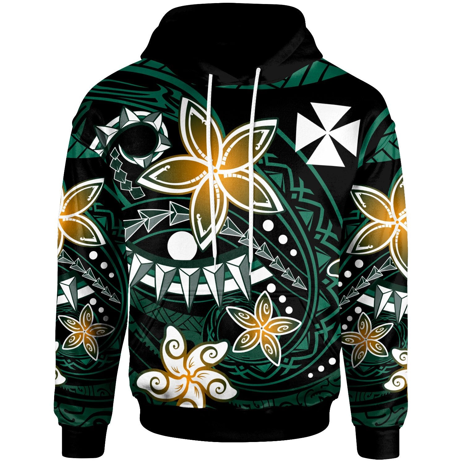 Wallis & Futuna Hoodie Spring Style Black Color Unisex Black - Polynesian Pride