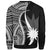 Nauru Sweatshirt - White Polynesian Tentacle Tribal Pattern - Polynesian Pride