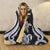 Fiji Hooded Blanket - White Tentacle Turtle - Polynesian Pride