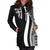 Fiji Women's Hoodie Dress - White Polynesian Tentacle Tribal Pattern - Polynesian Pride