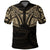 New Zealand Polo Shirt, Maori Tattoo Wolf Dragon Golf Shirt Gold Unisex Black - Polynesian Pride
