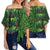 Hawaii Kalo Polynesian Women's Off Shoulder Wrap Waist Top - Melio Style - AH - Polynesian Pride