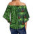 Hawaii Kalo Polynesian Women's Off Shoulder Wrap Waist Top - Melio Style - AH - Polynesian Pride