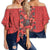 Hawaii Hibiscus Polynesian Women's Off Shoulder Wrap Waist Top - Melio Style - AH - Polynesian Pride