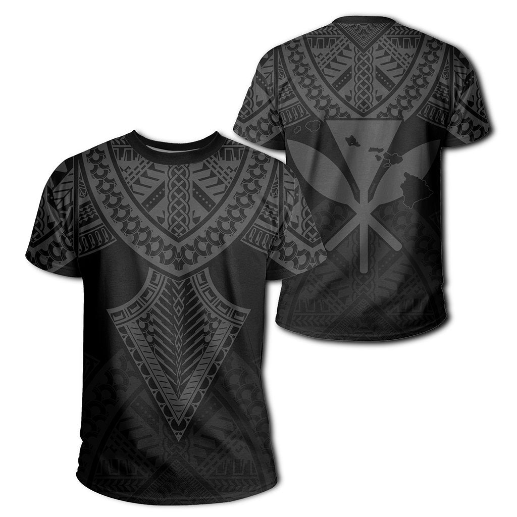 Hawaii Polynesian Limited T-Shirt - Tab Style Gray Black - Polynesian Pride