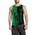 Hawaii King Polynesian Men's Tank Top - Lawla Style Green - AH - Polynesian Pride