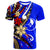 Yap T Shirt Tribal Flower With Special Turtles Dark Blue Color Unisex Dark Blue - Polynesian Pride