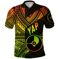 Custom FSM Yap Polo Shirt Original Style Reggae LT8 - Polynesian Pride