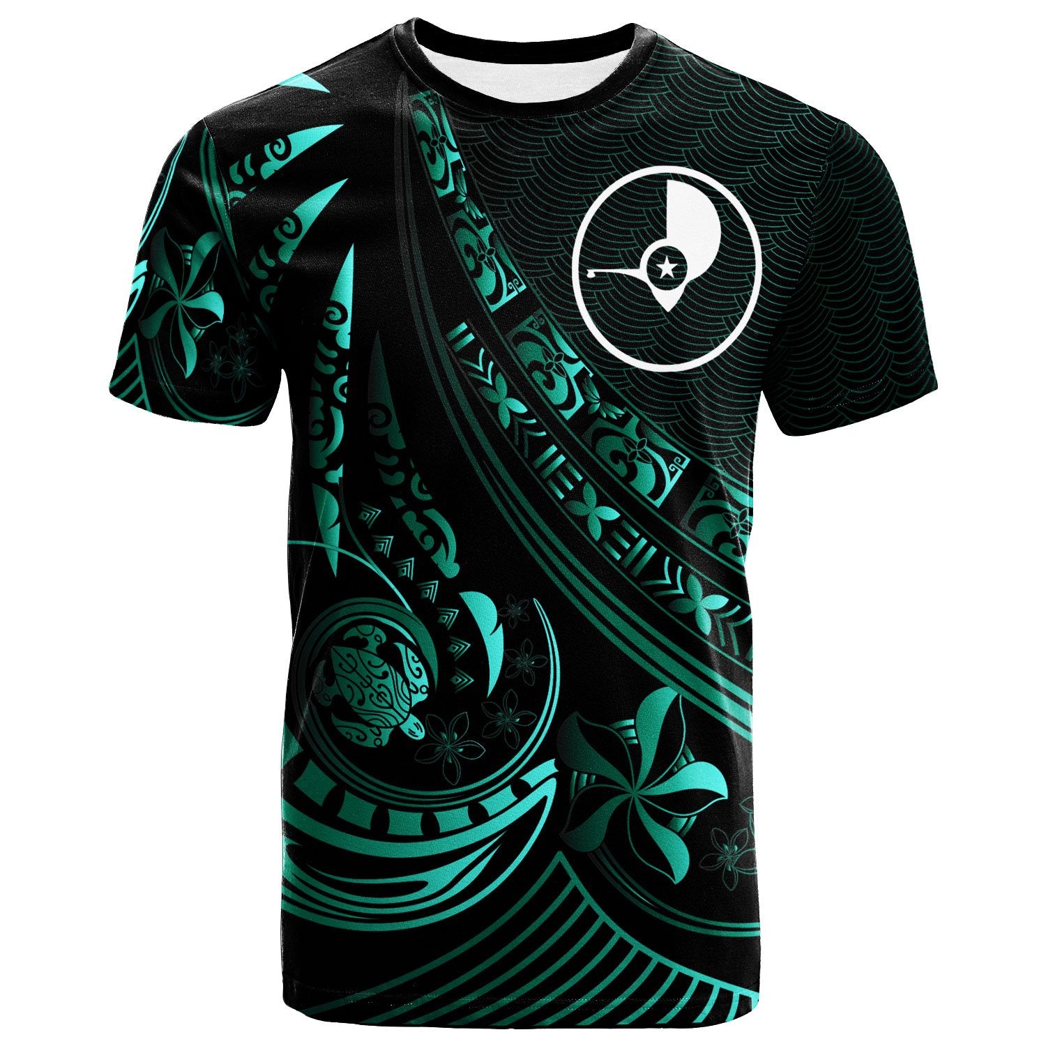 Yap T Shirt The Flow of The Ocean Green Unisex Green - Polynesian Pride