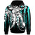 Yap Hoodie Cyan Vertical Stripes Style Unisex Cyan - Polynesian Pride