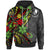 Yap Hoodie Tribal Flower With Special Turtles Unisex Black - Polynesian Pride