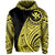 Hawaii Kanaka Polynesian Hoodie Tatoo Style Yellow - Polynesian Pride