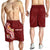 Fiji Custom Personalised Men's Short - Fiji Seal Polynesian Patterns Plumeria (Red) - Polynesian Pride