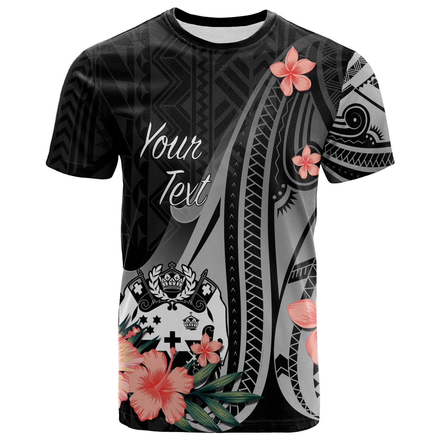 Tonga Custom T Shirt Polynesian Hibiscus Pattern Style Unisex Black - Polynesian Pride