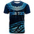 Guam Custom T Shirt Serrated Pattern Blue Color - Polynesian Pride