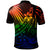 Tahiti Polo Shirt The Flow Of The Ocean Rainbow Color - Polynesian Pride