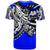 Guam T Shirt Tribal Jungle Blue Pattern - Polynesian Pride