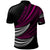 Vanuatu Custom Polo Shirt Wave Pattern Alternating Purple Color - Polynesian Pride