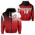 Custom Tonga Rugby Zip Hoodie Impressive Version Custom Text and Number Unisex Red - Polynesian Pride