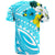 Wallis and Futuna Polo Shirt Polynesian Pattern Aquamarine Stone Color - Polynesian Pride