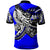 Vanuatu Polo Shirt Tribal Jungle Blue Pattern - Polynesian Pride