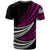 Vanuatu Custom T Shirt Wave Pattern Alternating Purple Color - Polynesian Pride