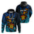 Custom Polynesian Day Zip Hoodie Turtle Style LT16 Unisex Blue - Polynesian Pride