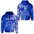 Custom Tonga Tupou College Zip Hoodie Simple Vibes Blue, Custom Text and Number LT8 Unisex Blue - Polynesian Pride