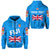 Custom Fiji Day Zip Hoodie Flag Vibes LT8 Unisex Blue - Polynesian Pride