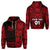 Custom Marquesas Islands Zip Hoodie Marquesan Tattoo Unique Style Red LT8 - Polynesian Pride