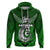 Custom Maori Aotearoa Manania Zip Hoodie Simple Sport Style Green LT16 - Polynesian Pride