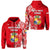 Tonga Coat of Arms Zip Hoodie Simple Vibes Bright Red LT8 Unisex Red - Polynesian Pride