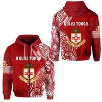 Kolisi Tonga Mate Maa Tonga Zip Hoodie Original LT8 Unisex Red - Polynesian Pride