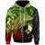 Yap Zip up Hoodie Humpback Whale & Coat of Arms Reggae Unisex Reggae - Polynesian Pride