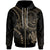 Palau Custom Zip up Hoodie Gold Turtle Unisex Gold - Polynesian Pride