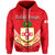 Custom Kolisi Tonga Zip Hoodie Polynesian Style Unisex Red - Polynesian Pride