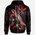 Hawaii Polynesian Zip up Hoodie Turtle With Blooming Hibiscus Red Unisex Red - Polynesian Pride