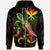 Hawaii Polynesian Zip up Hoodie Turtle With Blooming Hibiscus Reggae Unisex Reggae - Polynesian Pride