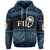 Fiji Rugby Polynesian Patterns Zip Hoodie Blue Unisex Blue - Polynesian Pride