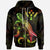 Kosrae Polynesian Zip up Hoodie Turtle With Blooming Hibiscus Reggae Unisex Reggae - Polynesian Pride